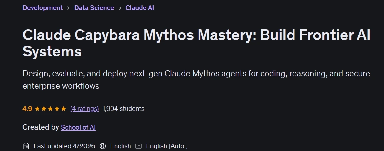 Claude Capybara Mythos Mastery: Build Frontier AI Systems