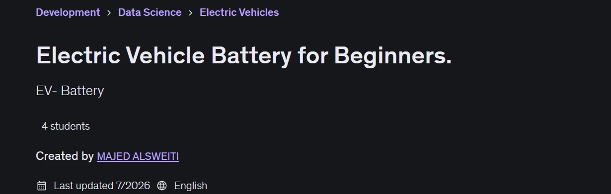 Electric Vehicle Battery for Beginners.