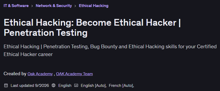 Ethical Hacking: Become Ethical Hacker | Penetration Testing