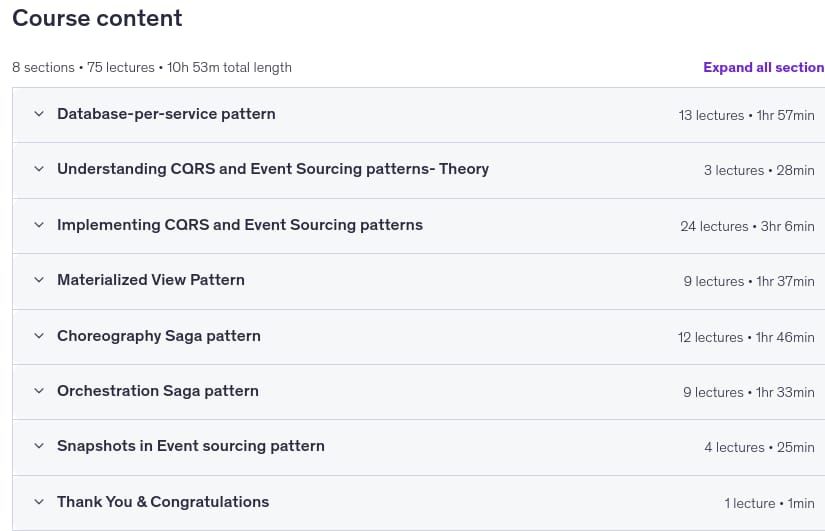 Event Driven Microservices with CQRS, Saga, Event Sourcing
