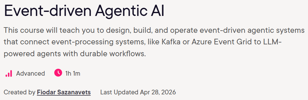 Event-driven Agentic AI