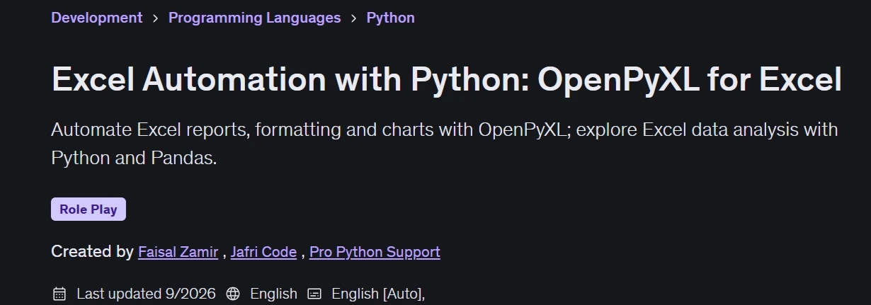 Excel Automation with Python OpenPyXL for Excel Co