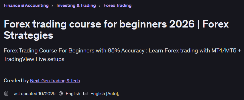 Forex trading course for beginners 2026 | Forex Strategies