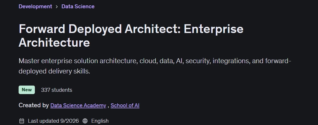 Forward Deployed Architect: Enterprise Architecture