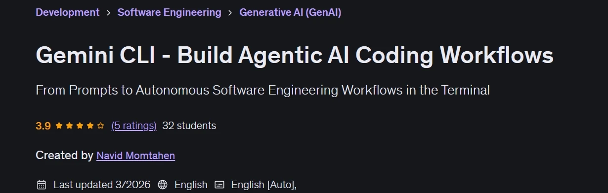 Gemini CLI - Build Agentic AI Coding Workflows