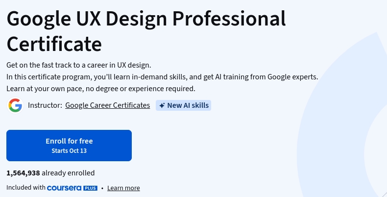 Google UX Design Professional Certificate