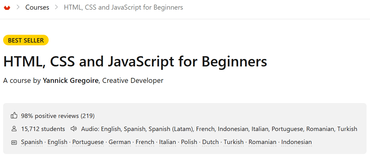 HTML, CSS and JavaScript for Beginners