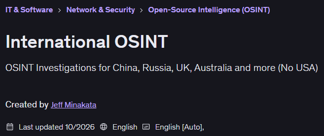 International OSINT