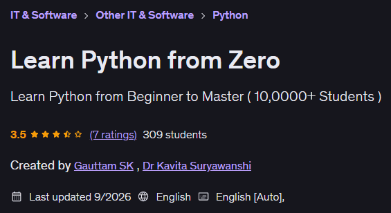 Learn Python from Zero