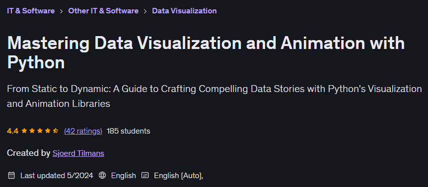 Mastering Data Visualization and Animation with Python