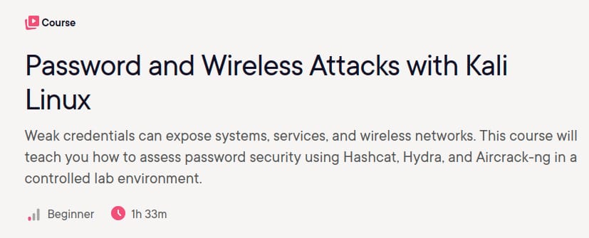 Password and Wireless Attacks with Kali Linux