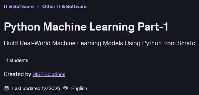 Python Machine Learning Part-1