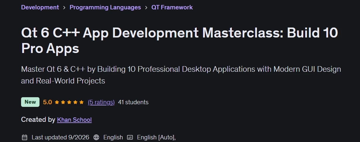 Qt 6 C++ App Development Masterclass Build 10 Pro Apps Co