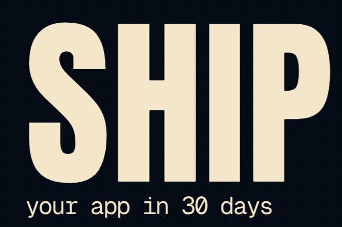 Ship a startup in 30 days,or get kicked out forever