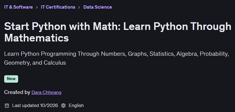 Start Python with Math: Learn Python Through Mathematics