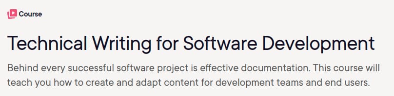 Technical Writing for Software Development