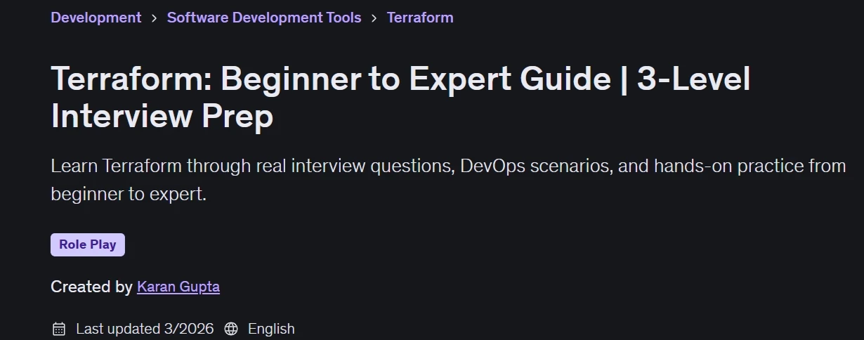 Terraform: Beginner to Expert Guide | 3-Level Interview Prep