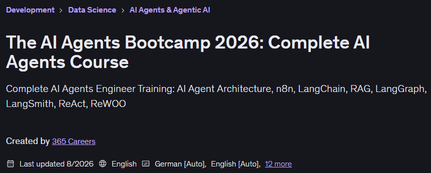 The AI Agents Bootcamp 2026: Complete AI Аgents Course