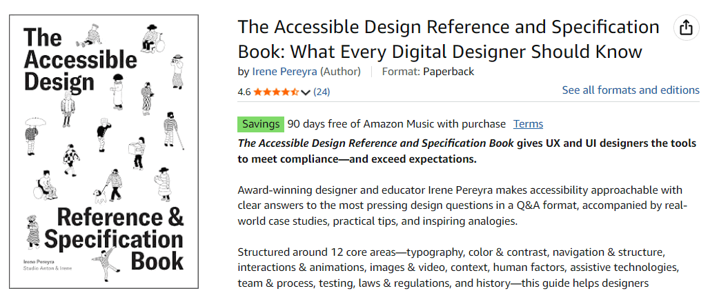 The Accessible Design Reference and Specification Book