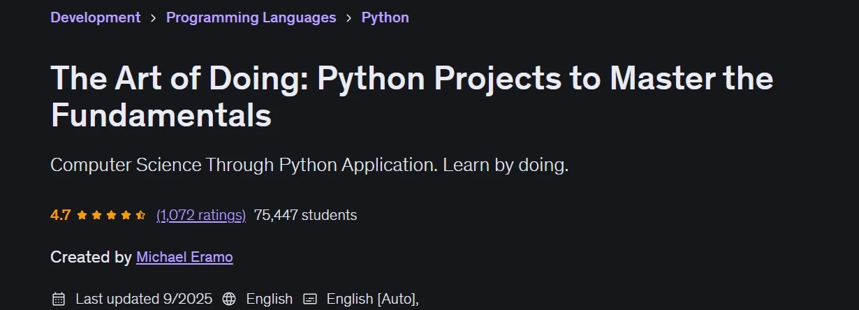 The Art of Doing: Python Projects to Master the Fundamentals