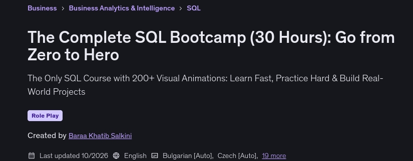 The Complete SQL Bootcamp (30 Hours)_ Go from Zero to Hero