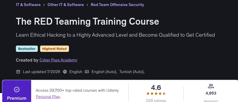 The RED Teaming Training Course