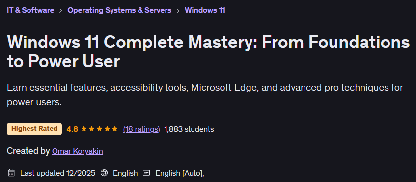 Windows 11 Complete Mastery: From Foundations to Power User